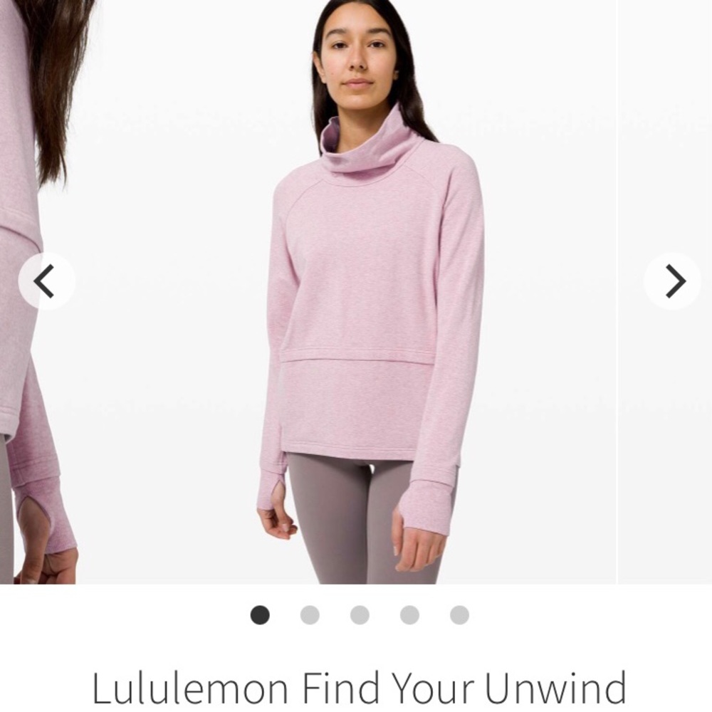 Lululemon Find Your Unwind Pullover. Size 8. Heathered Pink Taupe